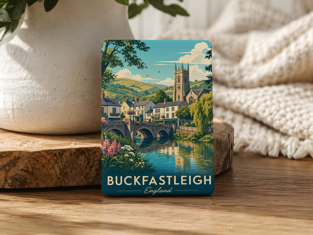 Buckfastleigh England Fridge Magnet, Buckfastleigh Devon Souvenir Magnet, UK Travel Keepsake Magnet, British Town Gift