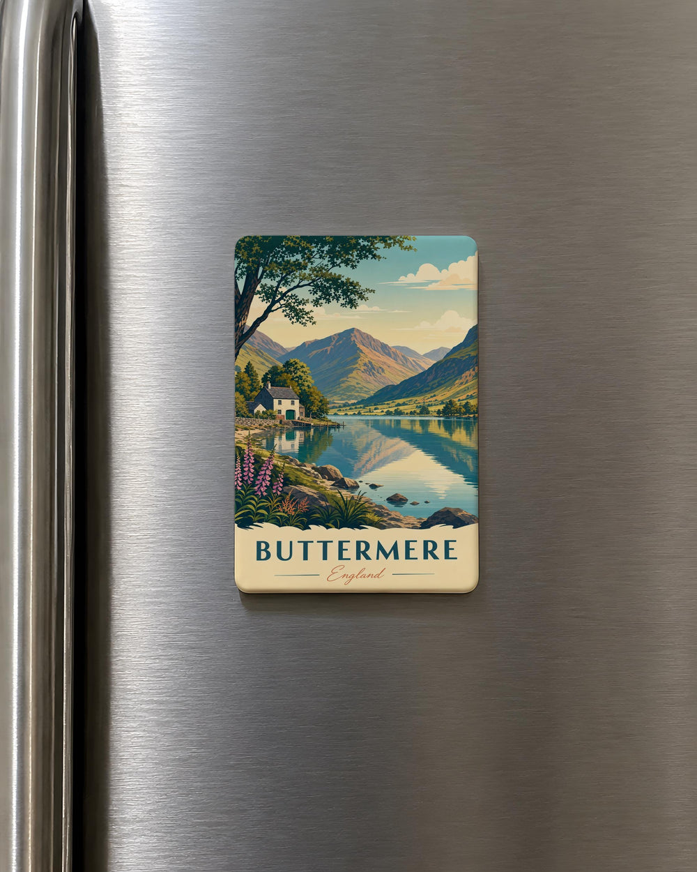 Buttermere England Fridge Magnet, Lake District Landscape Souvenir Magnet, Buttermere Village Travel Gift