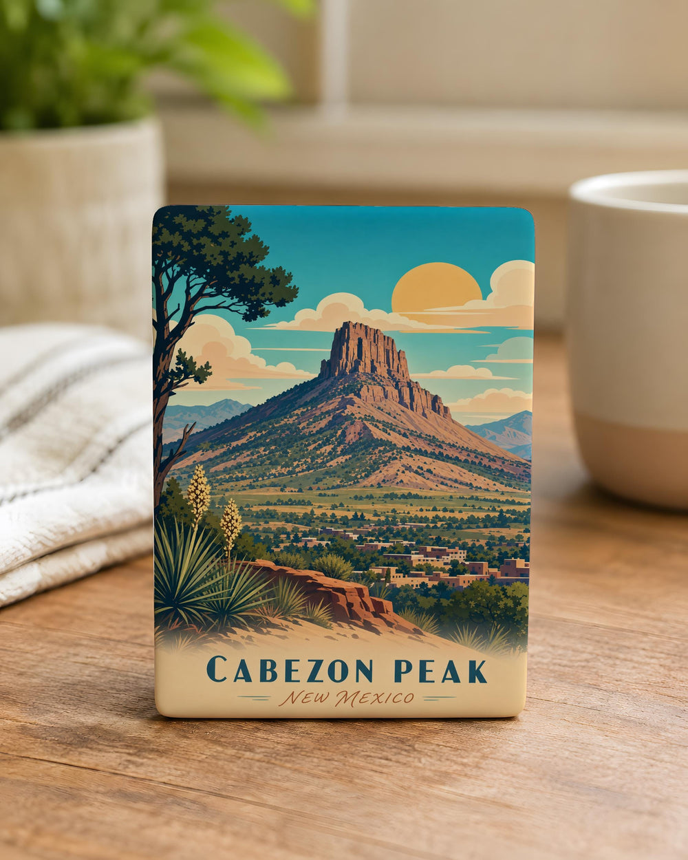 Cabezon Peak Fridge Magnet, New Mexico Mountain Landmark Souvenir Magnet, Cabezon Peak Travel Gift Magnet
