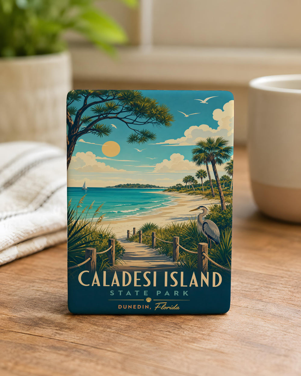 Caladesi Island State Park Fridge Magnet, Florida Beach Nature Souvenir, Coastal Travel Keepsake, State Park Gift