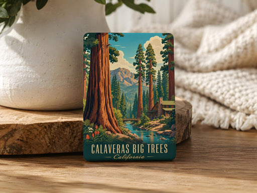 Calaveras Big Trees Fridge Magnet, Giant Sequoia Forest Souvenir Magnet, California Redwood Trees Nature Travel Keepsake