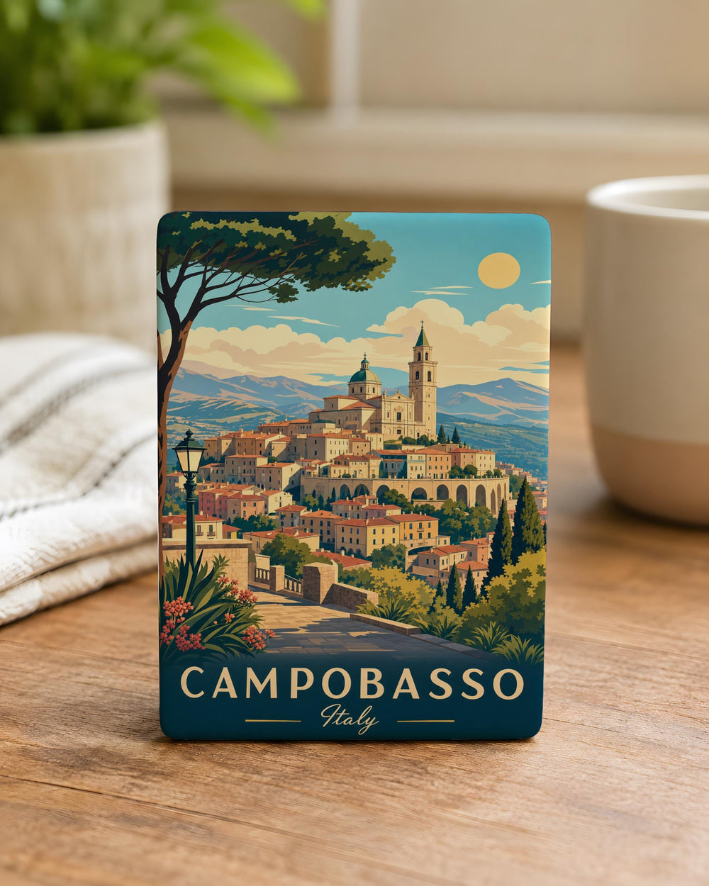 Campobasso Italy Fridge Magnet, Campobasso Souvenir Magnet, Molise Travel Gift, Italian City Landmark Keepsake Magnet