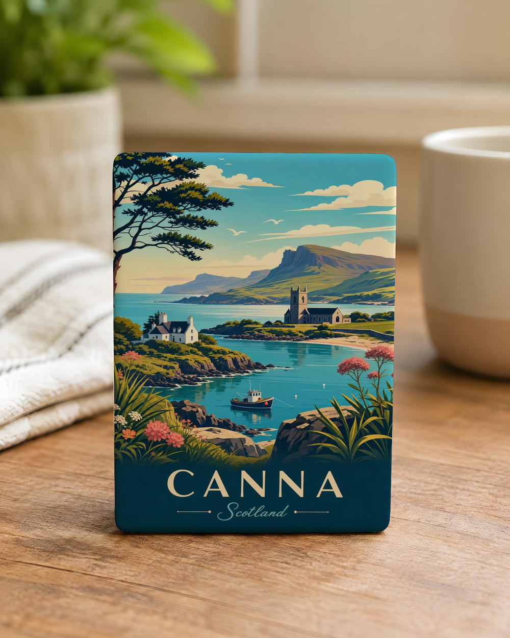 Canna Scotland Fridge Magnet, Isle of Canna Scotland Souvenir Magnet, Scottish Highlands Island Travel Gift