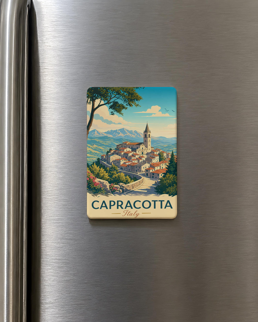 Capracotta Italy Fridge Magnet, Capracotta Souvenir Magnet, Italian Village Travel Keepsake, Italy Vacation Gift