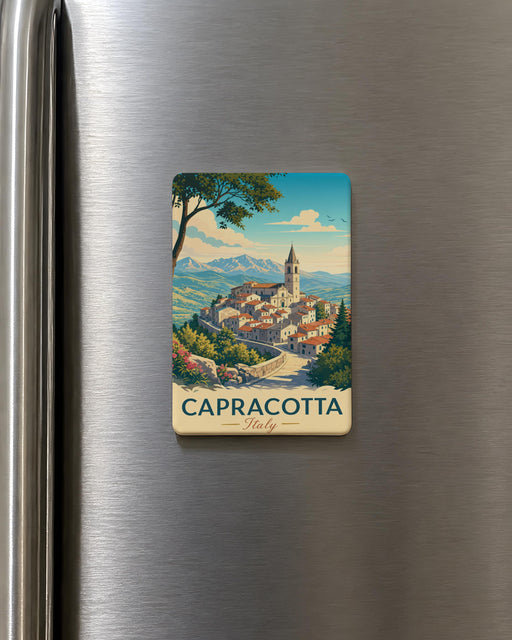 Capracotta Italy Fridge Magnet, Capracotta Souvenir Magnet, Italian Village Travel Keepsake, Italy Vacation Gift