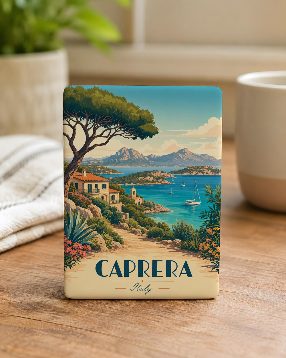 Caprera Italy Fridge Magnet, Caprera Island Souvenir Magnet, Sardinia Travel Keepsake, Italian Island Vacation Gift