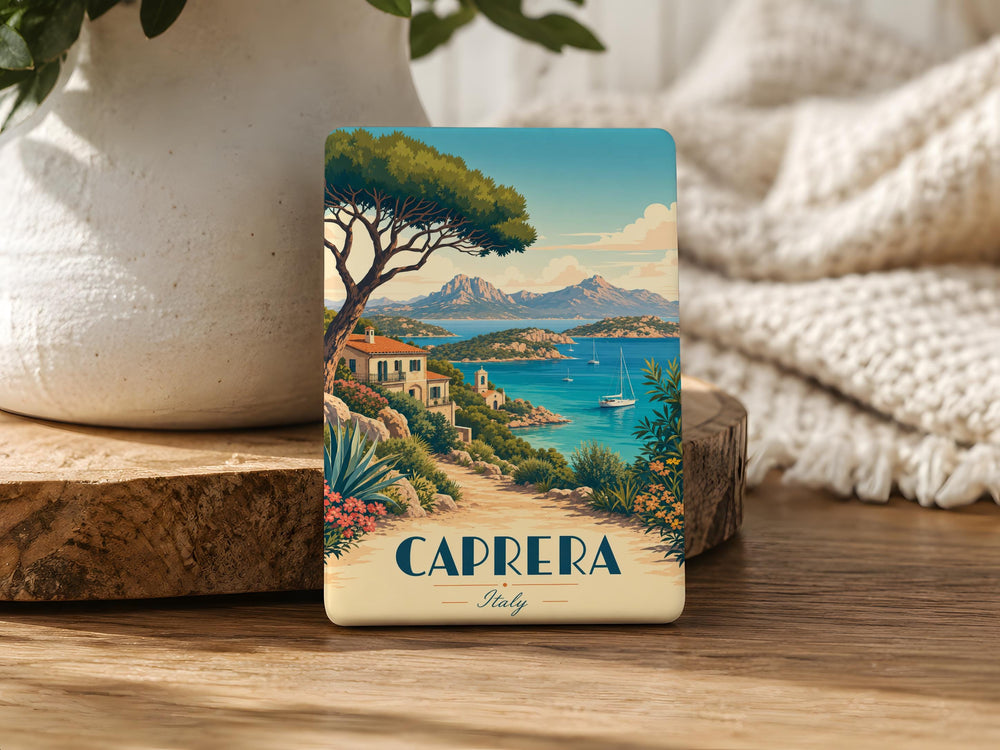 Caprera Italy Fridge Magnet, Caprera Island Souvenir Magnet, Sardinia Travel Keepsake, Italian Island Vacation Gift