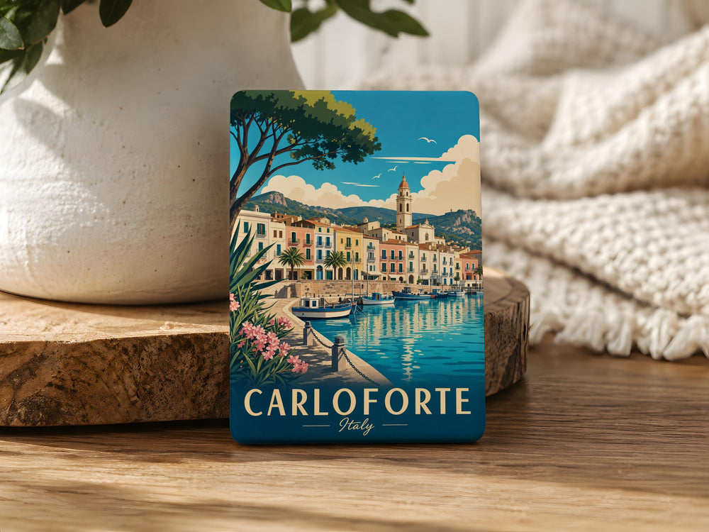 Carloforte Italy Fridge Magnet, Sardinia Souvenir Magnet, Carloforte Travel Keepsake, Italian Coastal Town Magnet