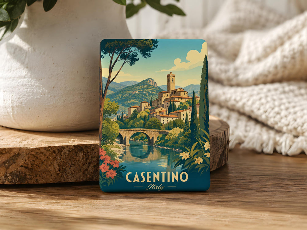Casentino Italy Fridge Magnet, Casentino Tuscany Souvenir Magnet, Italian Travel Gift, Casentino Valley Landmark Magnet