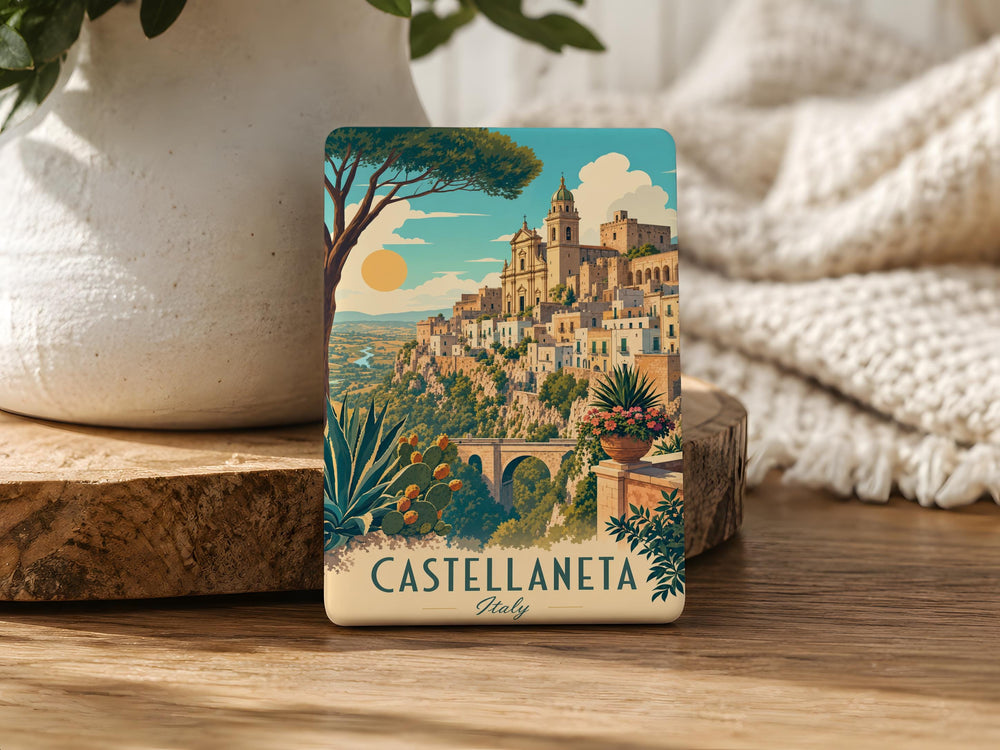 Castellaneta Italy Fridge Magnet, Castellaneta Travel Souvenir, Puglia Italy Landmark Keepsake Magnet