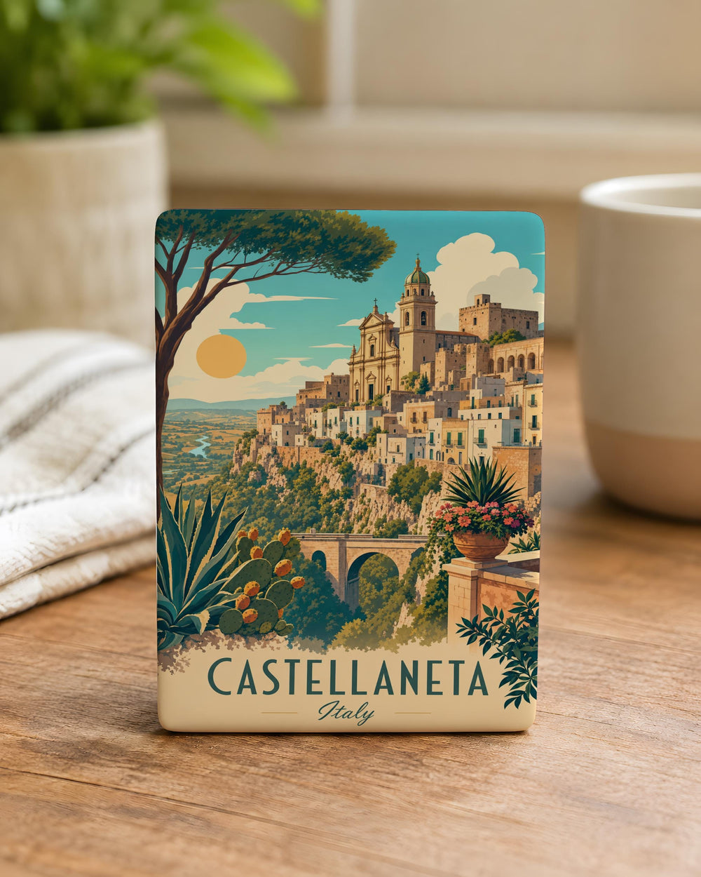 Castellaneta Italy Fridge Magnet, Castellaneta Travel Souvenir, Puglia Italy Landmark Keepsake Magnet