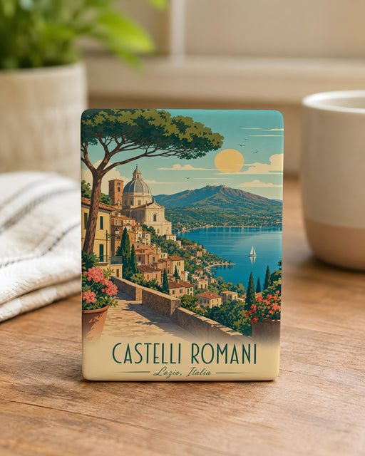 Castelli Romani Fridge Magnet, Italy Lazio Hills & Lake Souvenir, Roman Countryside Travel Gift