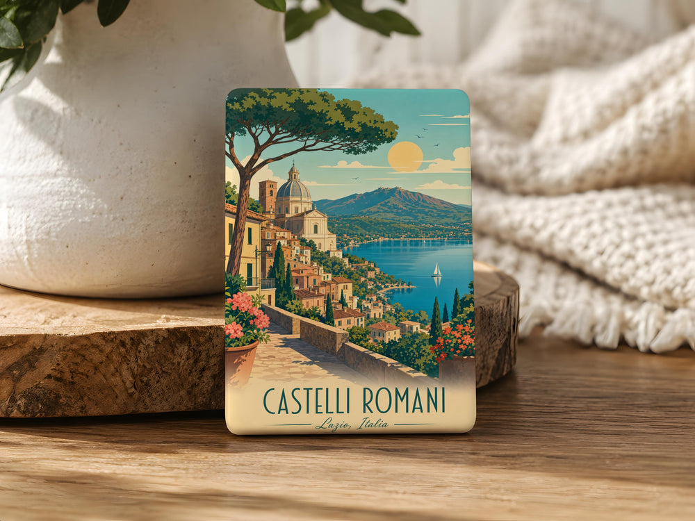 Castelli Romani Fridge Magnet, Italy Lazio Hills & Lake Souvenir, Roman Countryside Travel Gift