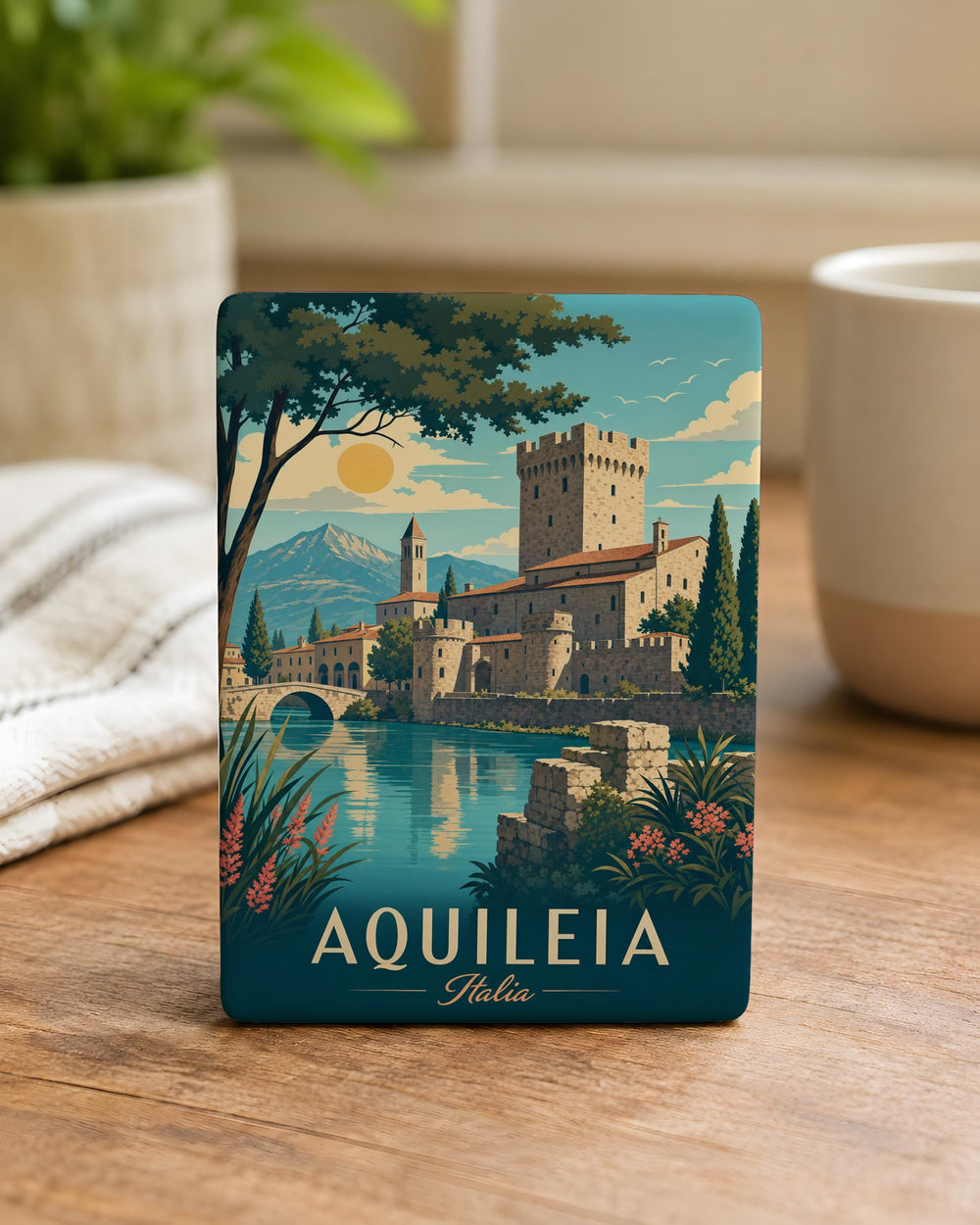 Castello di Aquileia Fridge Magnet, Aquileia Castle Souvenir Magnet, Italy Travel Gift, Historic Landmark Keepsake Magnet