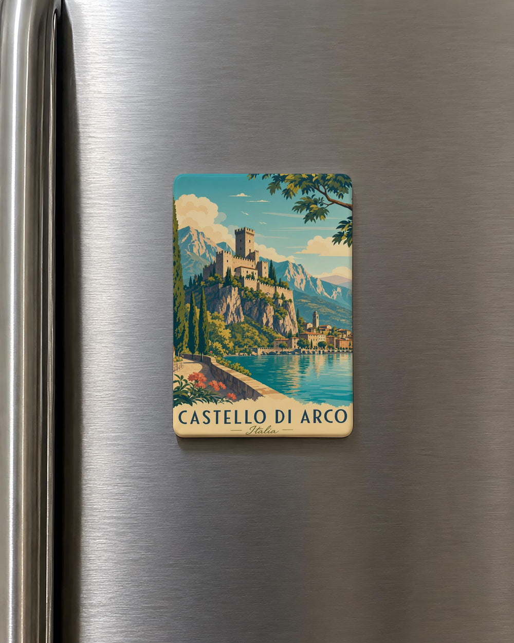 Castello di Arco Fridge Magnet, Arco Castle Italy Souvenir Magnet, Trentino Alto Adige Travel Gift, Italian Landmark Magnet