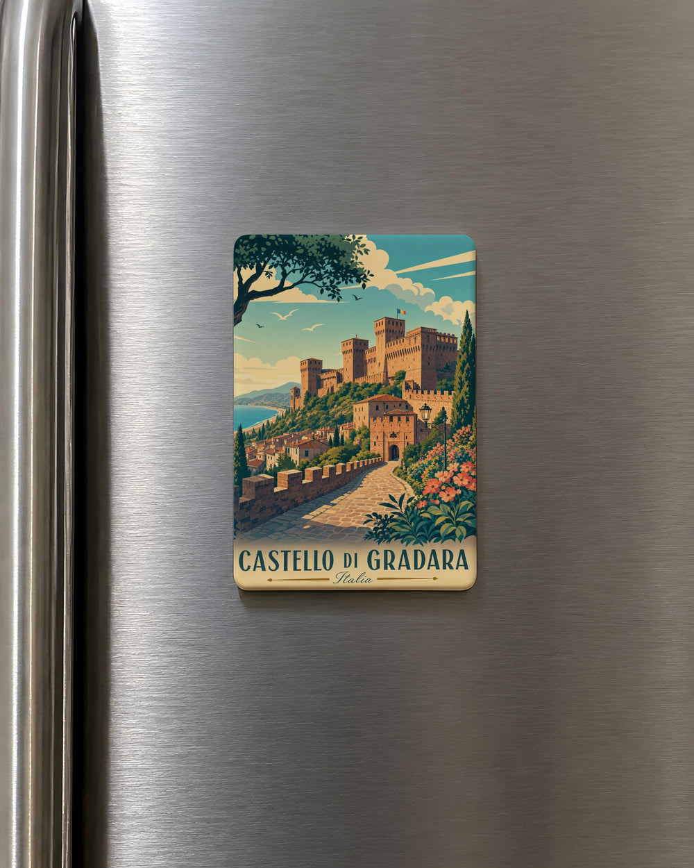 Castello di Gradara Fridge Magnet, Gradara Castle Italy Souvenir Magnet, Medieval Fortress Travel Keepsake Gift