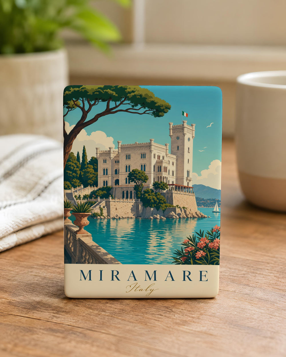 Castello di Miramare Fridge Magnet, Trieste Italy Castle Souvenir Magnet, Miramare Castle Travel Gift Magnet