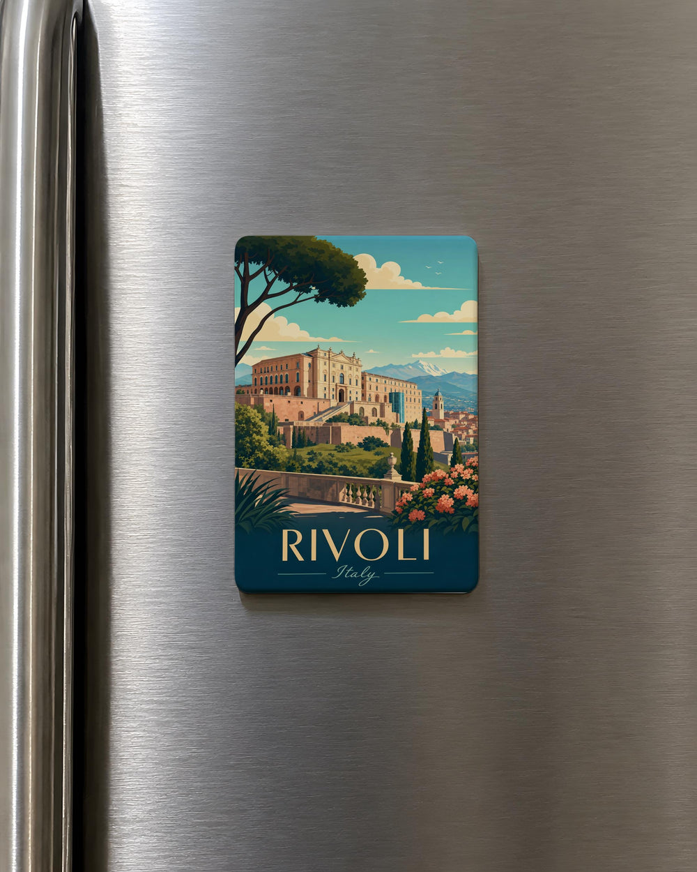 Castello di Rivoli Fridge Magnet, Rivoli Castle Landmark Souvenir Magnet, Italy Travel Keepsake Magnet