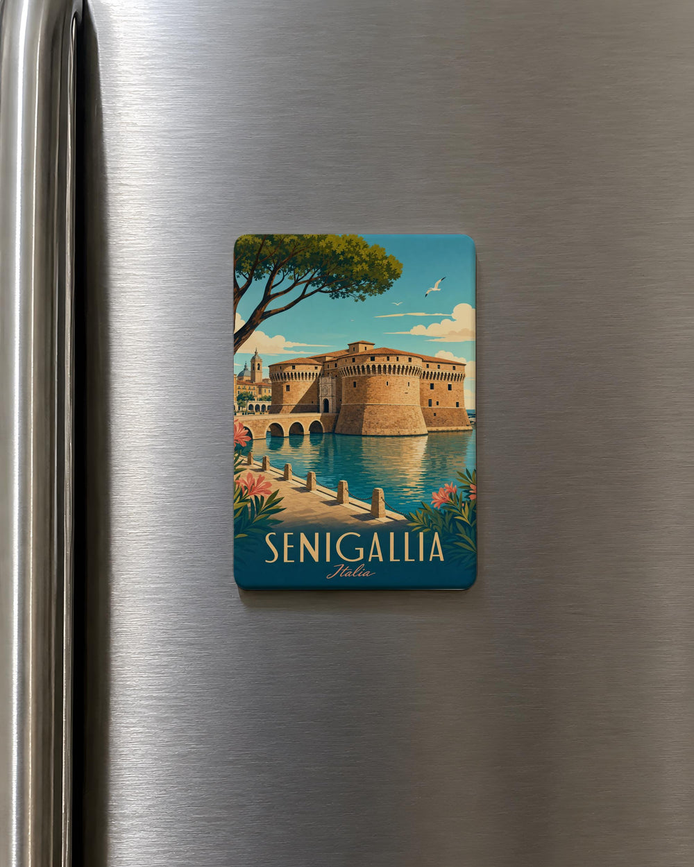Castello di Senigallia Fridge Magnet, Senigallia Italy Castle Souvenir Magnet, Marche Travel Keepsake Magnet