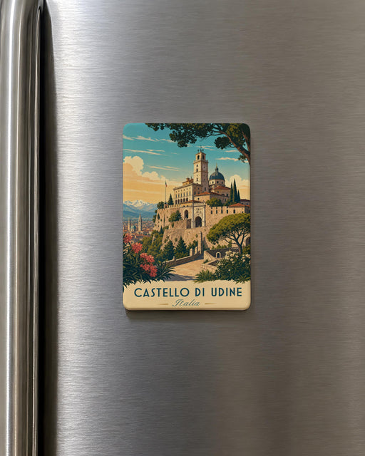 Castello di Udine Fridge Magnet, Udine Castle Landmark Souvenir Magnet, Italy Travel Keepsake Magnet