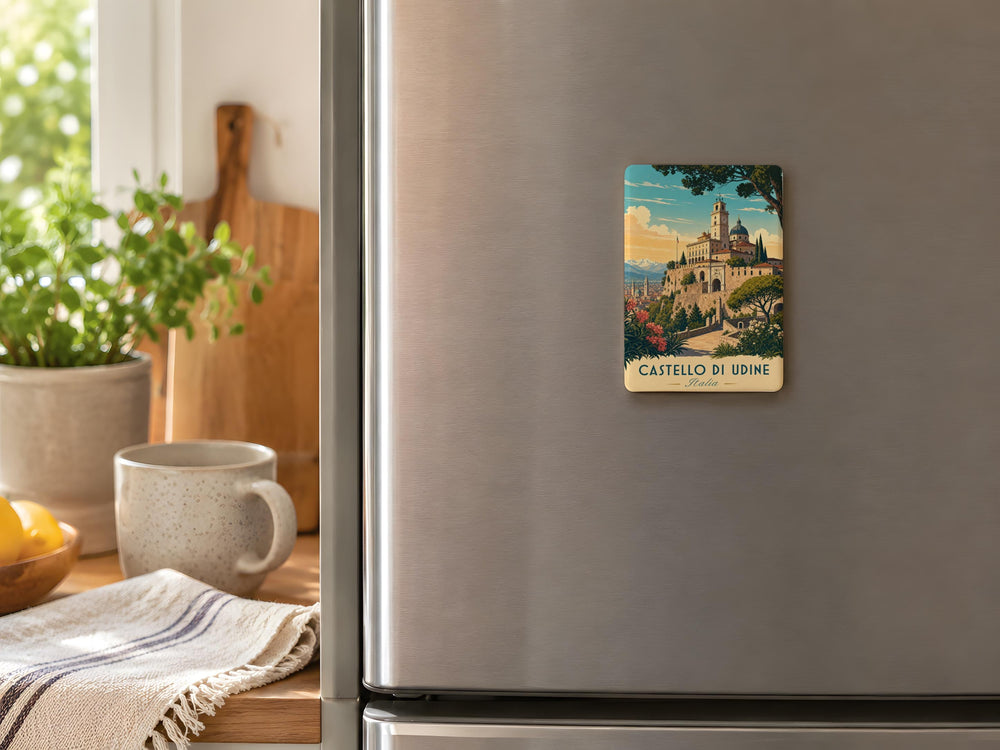 Castello di Udine Fridge Magnet, Udine Castle Landmark Souvenir Magnet, Italy Travel Keepsake Magnet