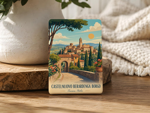 Castelnuovo Berardenga Borgo Fridge Magnet, Tuscany Italy Village Souvenir Magnet, Italian Town Travel Keepsake Magnet