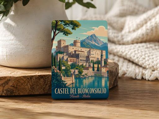 Castel del Buonconsiglio Fridge Magnet, Trento Castle Souvenir Magnet, Italy Landmark Refrigerator Magnet