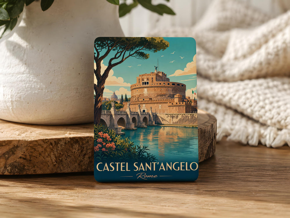 Castel Sant'Angelo Rome Fridge Magnet, Vatican City Travel Souvenir, Tiber River Landmark Magnet, Italy Vacation Gift