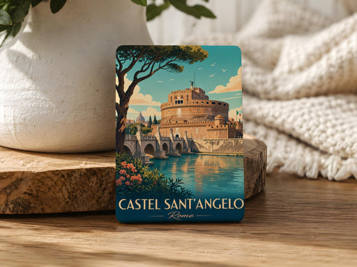 Castel Sant'Angelo Rome Fridge Magnet, Vatican City Travel Souvenir, Tiber River Landmark Magnet, Italy Vacation Gift