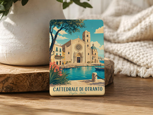 Cattedrale di Otranto Fridge Magnet, Otranto Cathedral Souvenir Magnet, Italy Travel Landmark Refrigerator Magnet