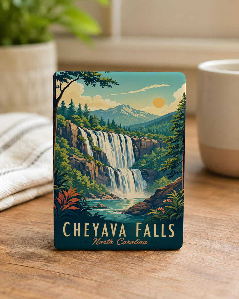 Cheyava Falls Fridge Magnet, Cheyava Falls Waterfall Souvenir Magnet, Nature Travel Keepsake Magnet