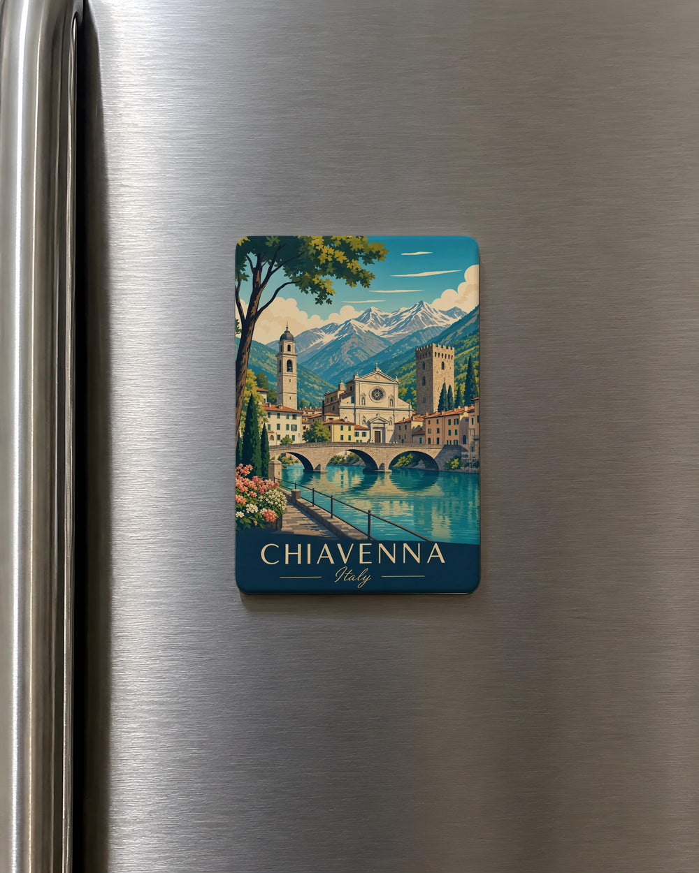 Chiavenna Italy Fridge Magnet, Chiavenna Souvenir Magnet, Italian Travel Keepsake, Italy Vacation Gift, Lombardy Italy Magnet