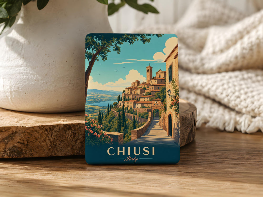Chiusi Italy Fridge Magnet, Chiusi Tuscany Souvenir Magnet, Italian Travel Gift, Chiusi Landmark Keepsake, Italy Vacation Magnet