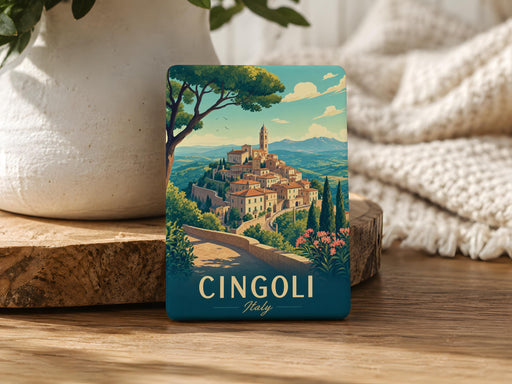 Cingoli Italy Fridge Magnet, Cingoli Souvenir Magnet, Italian Town Travel Gift, Marche Region Keepsake Magnet