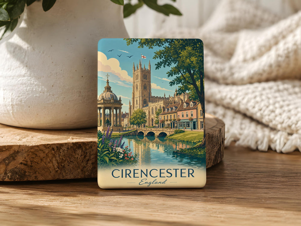 Cirencester England Fridge Magnet, Cirencester Souvenir Magnet, Cotswolds Travel Gift, UK Town Keepsake Magnet
