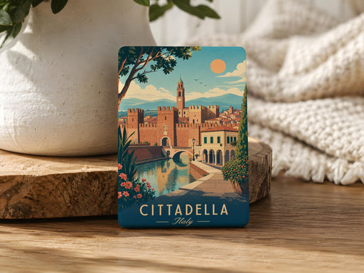 Cittadella Italy Fridge Magnet, Cittadella Walled City Souvenir, Veneto Travel Gift, Italian Town Keepsake Magnet
