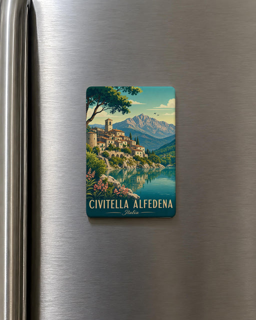 Civitella Alfedena Italy Fridge Magnet, Abruzzo Mountain Village Souvenir Magnet, Italian Travel Keepsake Gift