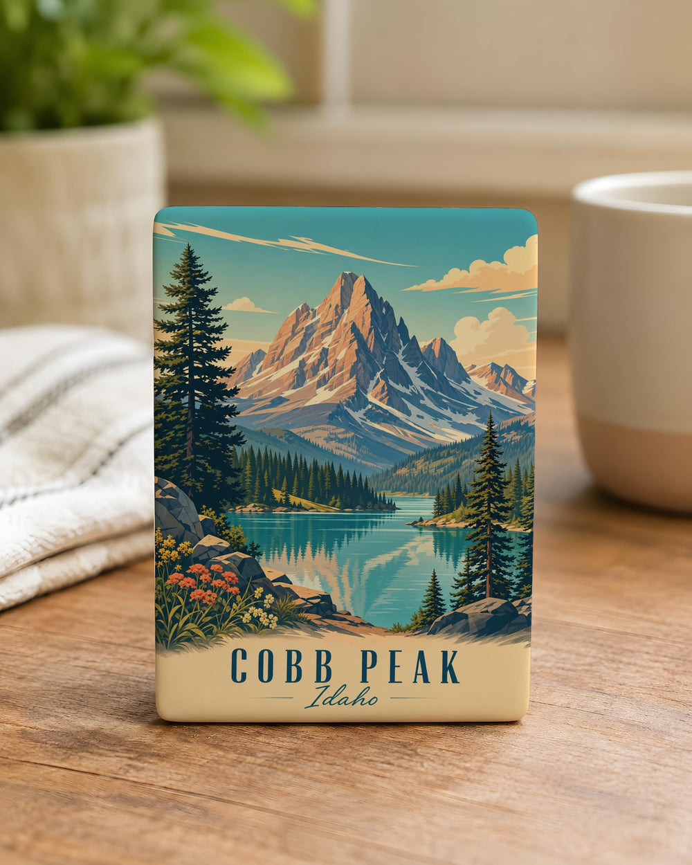 Cobb Peak Idaho Fridge Magnet, Idaho Mountain Souvenir Magnet, Cobb Peak Travel Keepsake, Idaho Hiking Landmark Magnet