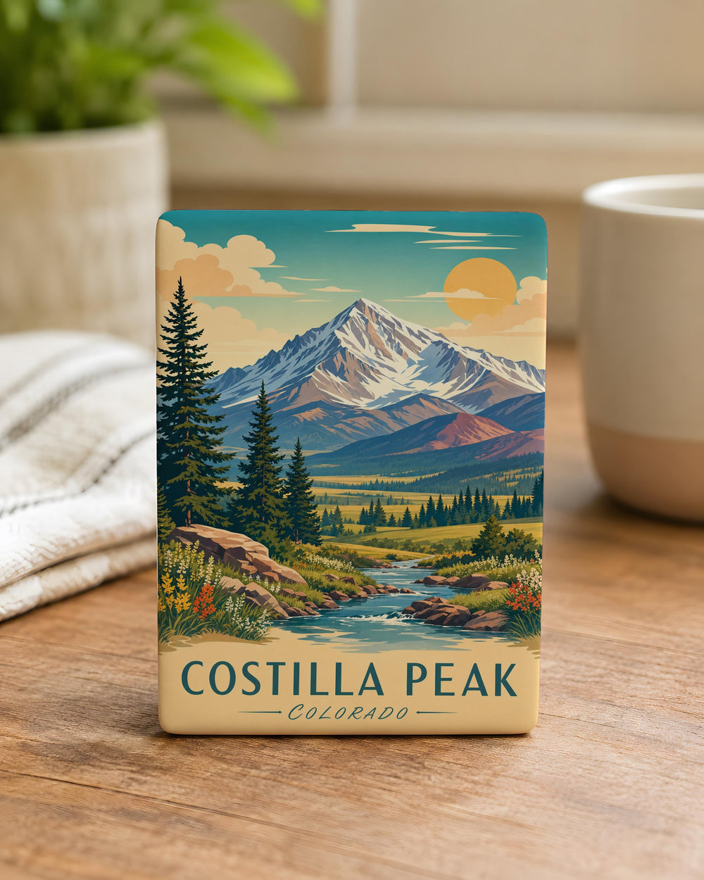 Costilla Peak Fridge Magnet, Colorado Mountain Summit Souvenir Magnet, Scenic Rocky Mountain Travel Keepsake Gift
