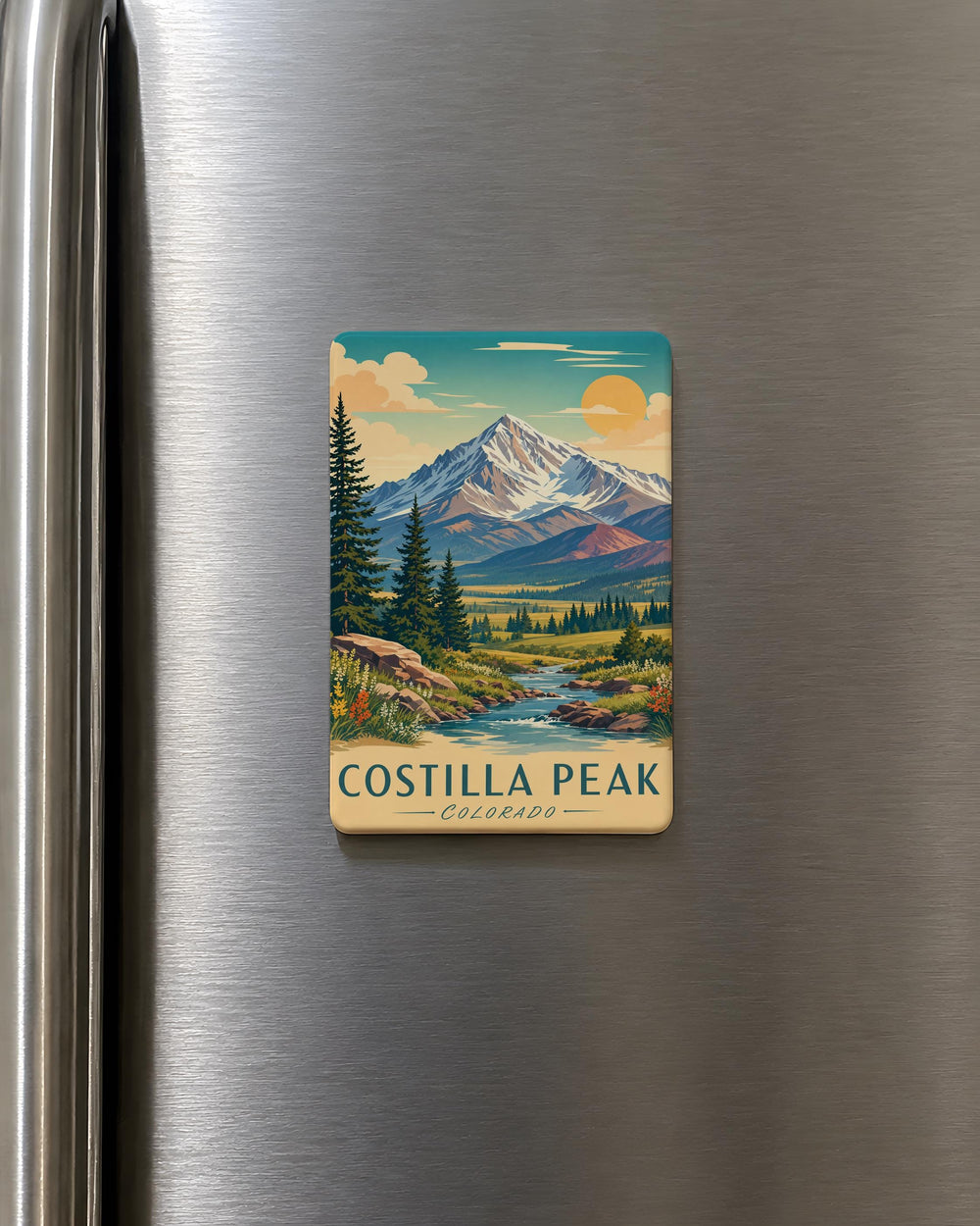 Costilla Peak Fridge Magnet, Colorado Mountain Summit Souvenir Magnet, Scenic Rocky Mountain Travel Keepsake Gift