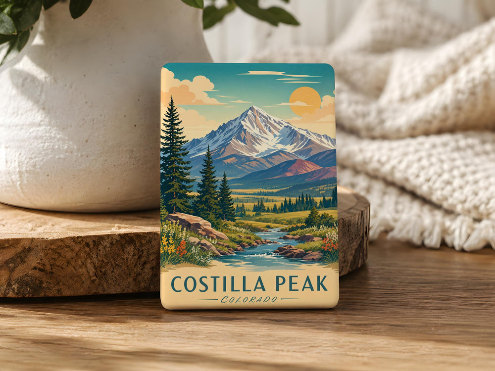 Costilla Peak Fridge Magnet, Colorado Mountain Summit Souvenir Magnet, Scenic Rocky Mountain Travel Keepsake Gift