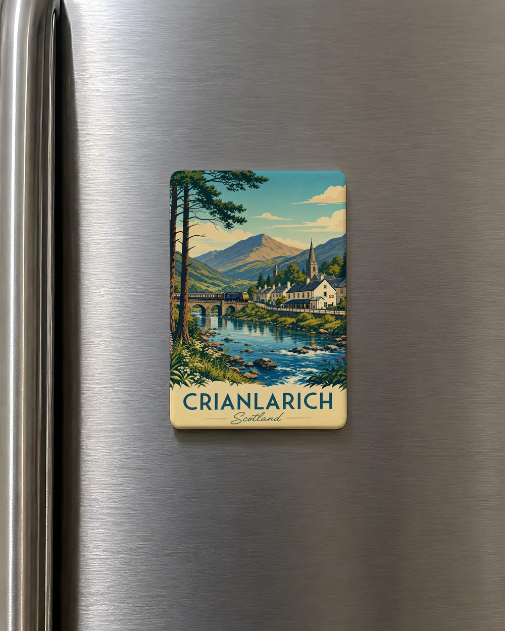 Crianlarich Scotland Fridge Magnet, Highland Village Souvenir, Scottish Highlands Travel Keepsake, Scotland Gift Magnet