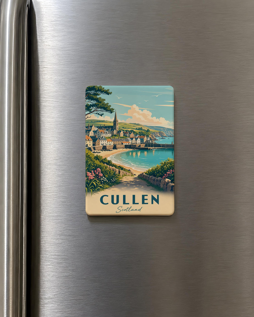 Cullen Scotland Fridge Magnet, Cullen Coastal Town Souvenir Magnet, Scotland Travel Gift, Moray Firth Keepsake Magnet