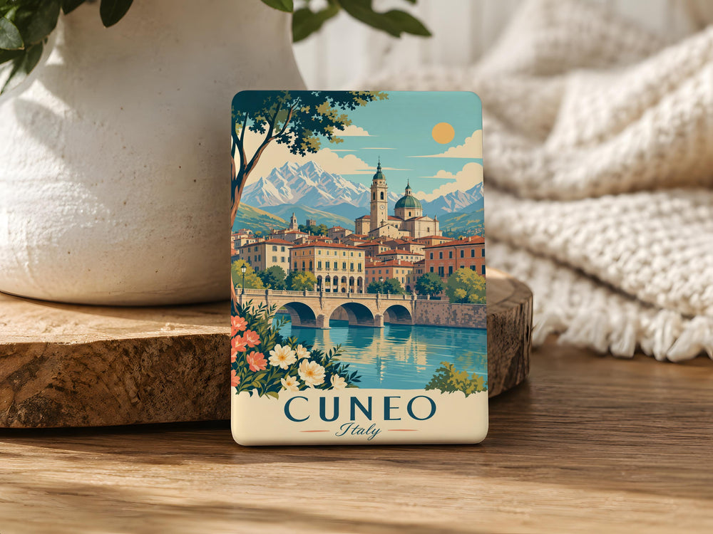 Cuneo Italy Fridge Magnet, Cuneo Piemonte Souvenir Magnet, Cuneo City Travel Keepsake, Italy Landmark Magnet