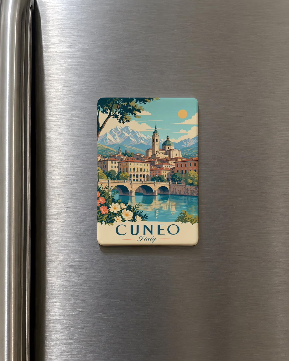 Cuneo Italy Fridge Magnet, Cuneo Piemonte Souvenir Magnet, Cuneo City Travel Keepsake, Italy Landmark Magnet