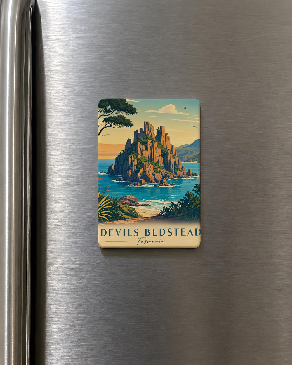 Devils Bedstead Fridge Magnet, Desert Rock Formation Landmark Souvenir Magnet, Nature Landscape Refrigerator Magnet