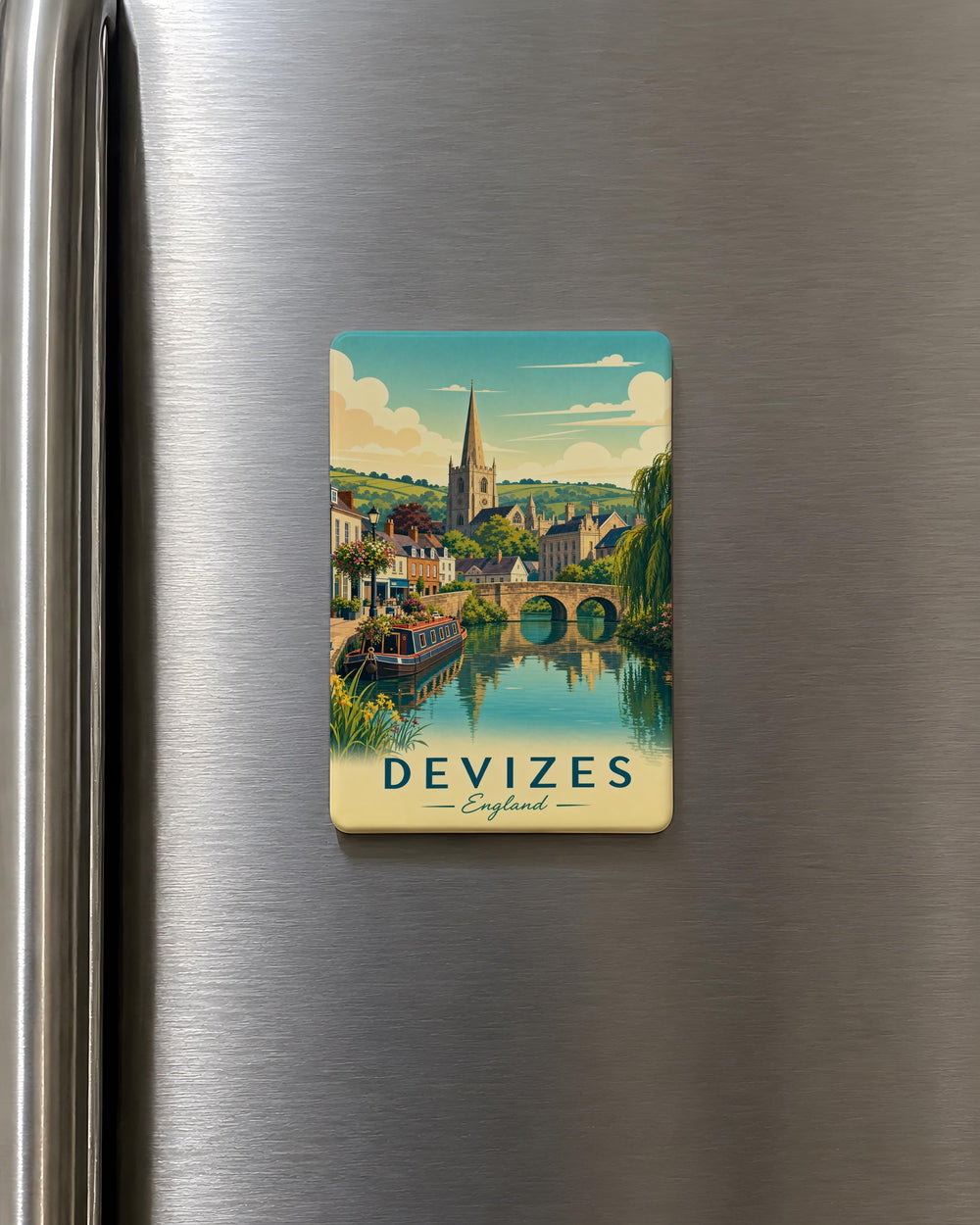 Devizes England Fridge Magnet, Devizes Wiltshire Souvenir Magnet, England Travel Keepsake Magnet, UK Town Landmark Magnet