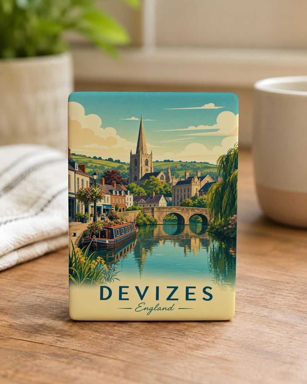 Devizes England Fridge Magnet, Devizes Wiltshire Souvenir Magnet, England Travel Keepsake Magnet, UK Town Landmark Magnet