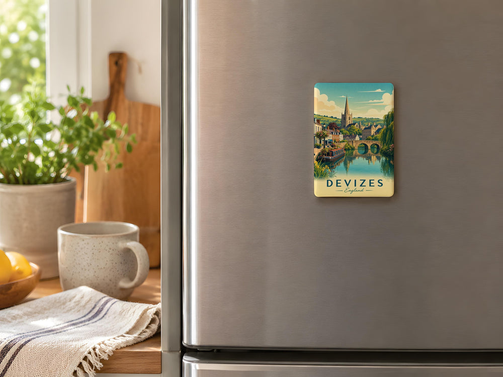 Devizes England Fridge Magnet, Devizes Wiltshire Souvenir Magnet, England Travel Keepsake Magnet, UK Town Landmark Magnet