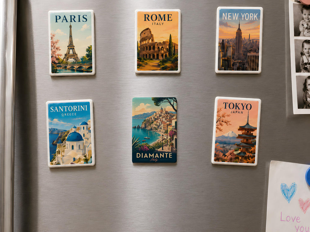 Diamante Italy Fridge Magnet, Diamante Calabria Souvenir Magnet, Italian Coastal Town Travel Gift, Italy Vacation Keepsake